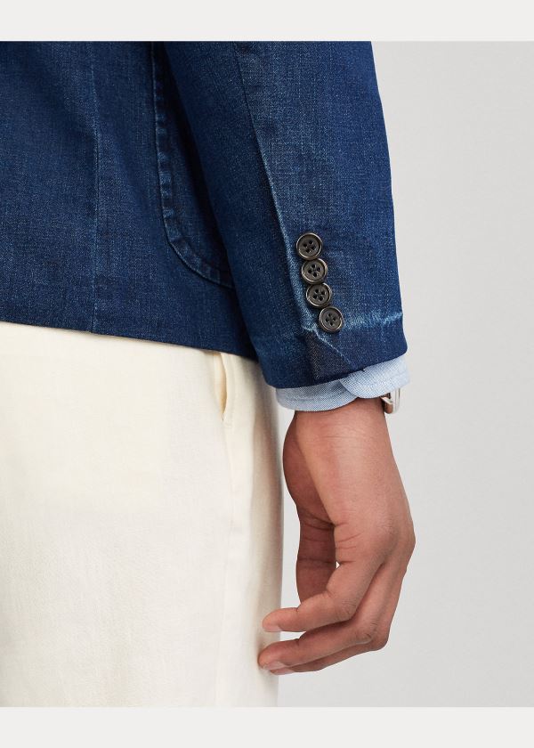 Ralph Lauren Polo Soft Denim Sportovní Coat Indigo | V5El38Hx