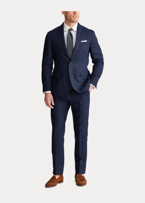 Ralph Lauren Polo Soft Linen Sportovní Coat Tmavě Tmavě Blankyt | LsxgTDDA
