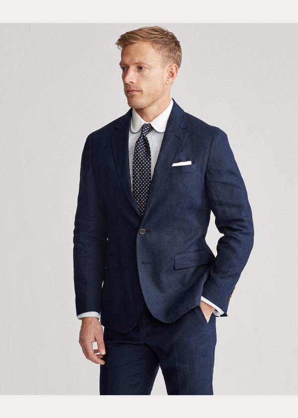 Ralph Lauren Polo Soft Linen Sportovní Coat Tmavě Tmavě Blankyt | LsxgTDDA