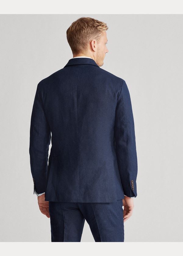 Ralph Lauren Polo Soft Linen Sportovní Coat Tmavě Tmavě Blankyt | LsxgTDDA