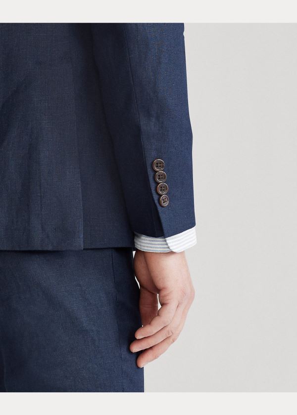 Ralph Lauren Polo Soft Linen Sportovní Coat Tmavě Tmavě Blankyt | LsxgTDDA