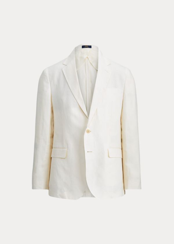 Ralph Lauren Polo Soft Linen Sportovní Coat Světle Krém | U8ooNM2H
