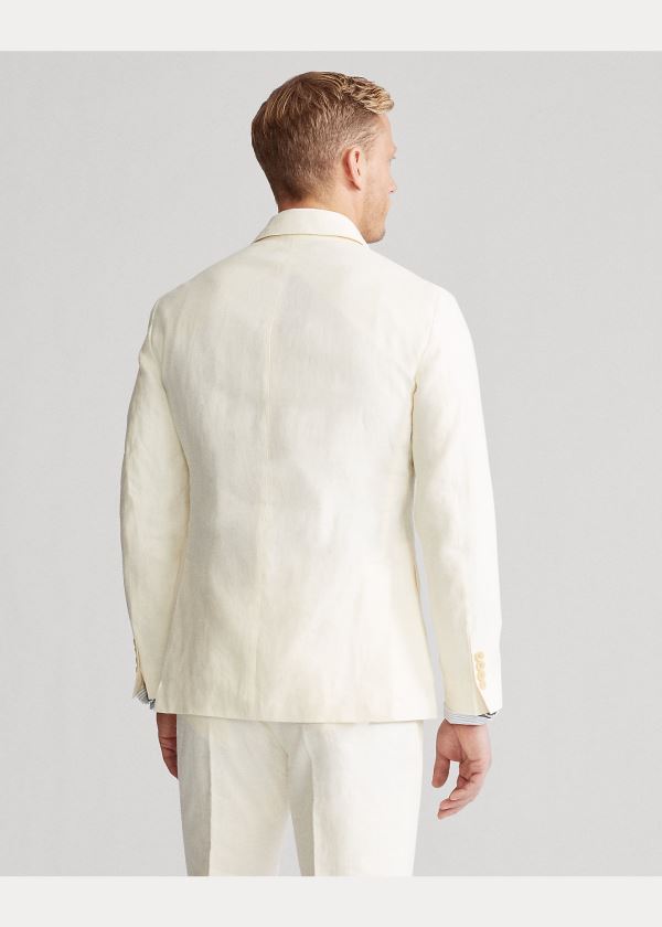 Ralph Lauren Polo Soft Linen Sportovní Coat Světle Krém | U8ooNM2H