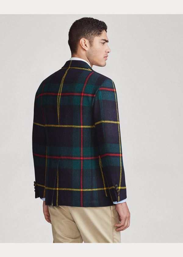 Ralph Lauren Polo Soft Tartan Sportovní Coat Zelene Blankyt Červené Žluté | EUK0WJkD