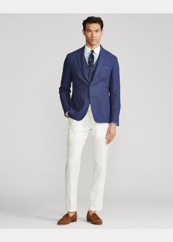 Ralph Lauren Polo Soft Tweed Sportovní Coat Indigo Blankyt | sUN47D4m
