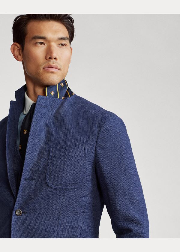 Ralph Lauren Polo Soft Tweed Sportovní Coat Indigo Blankyt | sUN47D4m