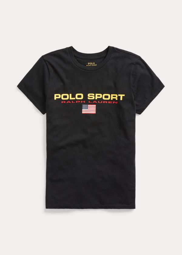 Ralph Lauren Polo Sportovní Crewneck Tee Černé | ELHoD6Vz