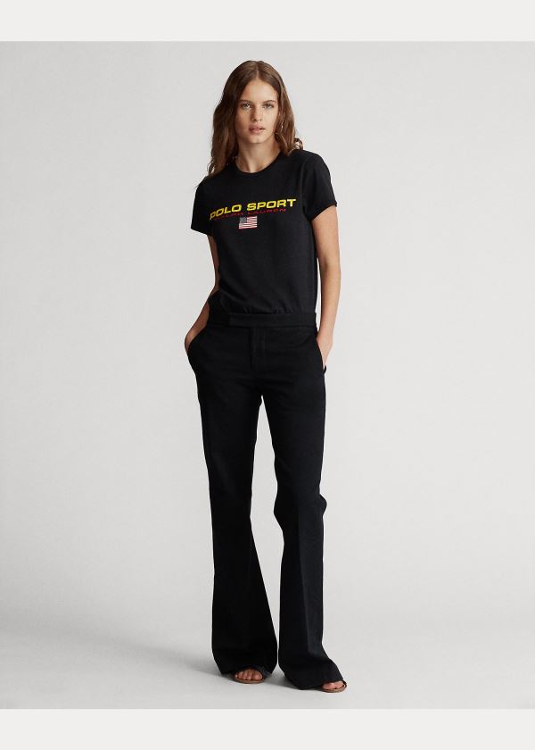 Ralph Lauren Polo Sportovní Crewneck Tee Černé | ELHoD6Vz