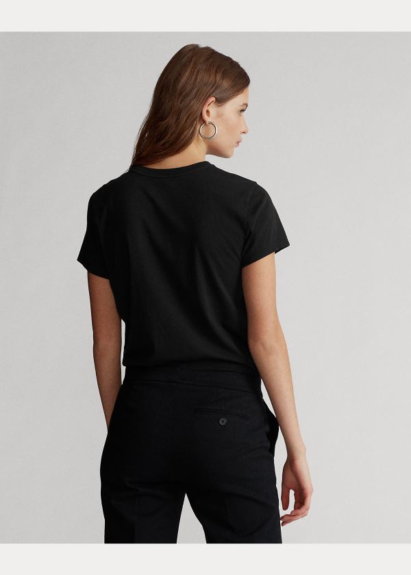 Ralph Lauren Polo Sportovní Crewneck Tee Černé | ELHoD6Vz