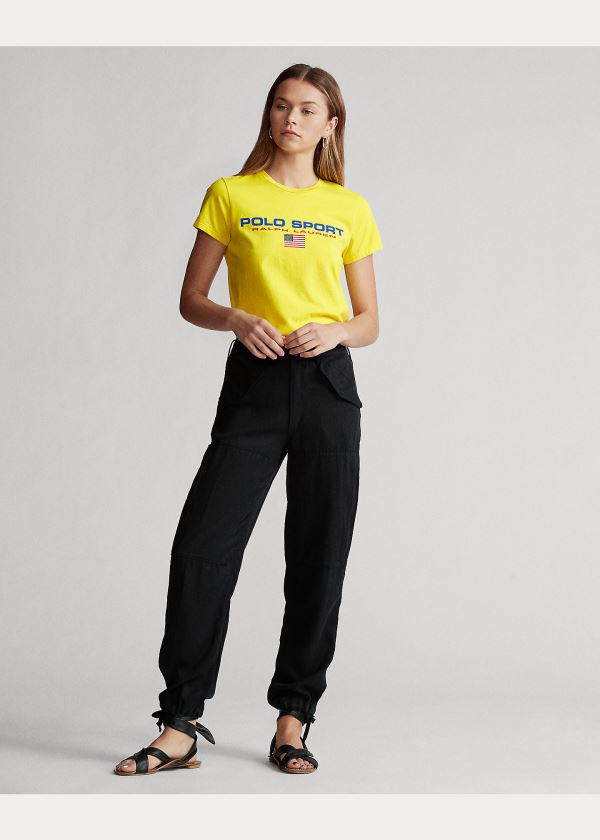Ralph Lauren Polo Sportovní Crewneck Tee Žluté | lIkAo1OA