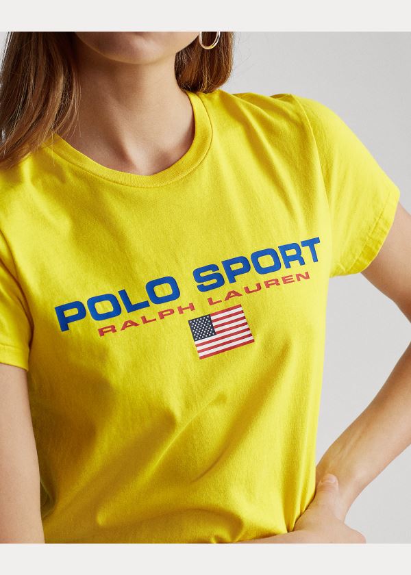 Ralph Lauren Polo Sportovní Crewneck Tee Žluté | lIkAo1OA