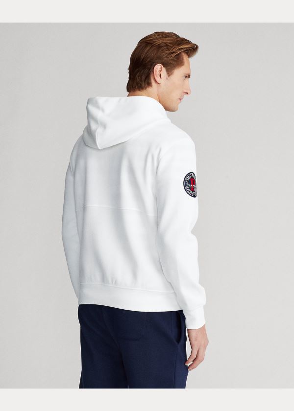 Ralph Lauren Polo Sportovní Double-Knit Hoodie Bílé | RJYYTRDl