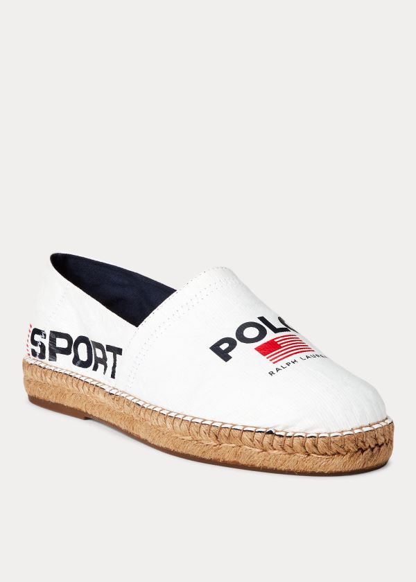 Ralph Lauren Polo Sportovní Espadrilky Bílé Tmavě Blankyt | 8lmpaFzT
