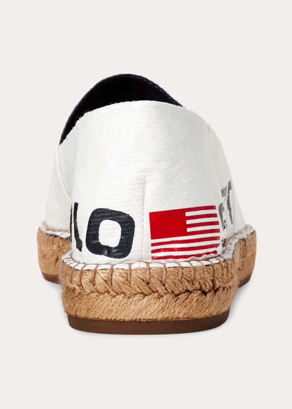 Ralph Lauren Polo Sportovní Espadrilky Bílé Tmavě Blankyt | 8lmpaFzT