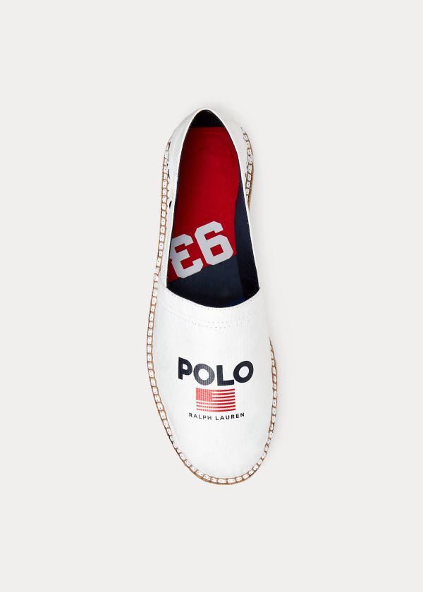 Ralph Lauren Polo Sportovní Espadrilky Bílé Tmavě Blankyt | 8lmpaFzT