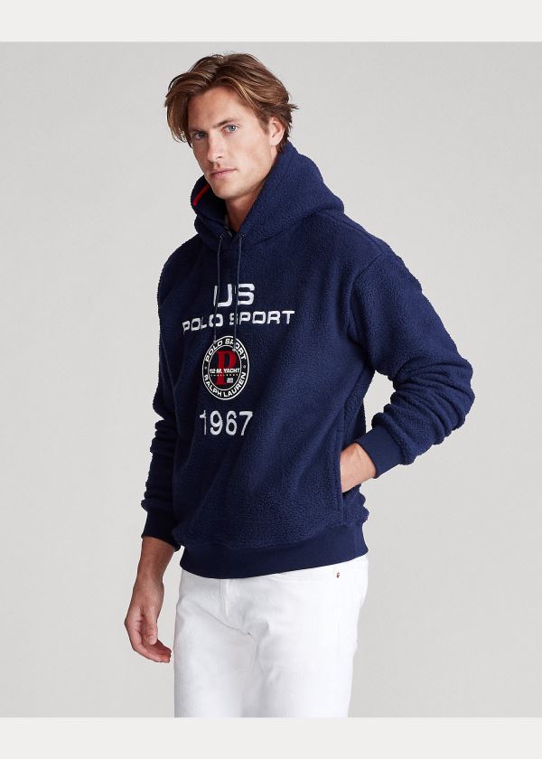 Ralph Lauren Polo Sportovní Fleece Hoodie Tmavě Blankyt | 0IwuTTqH