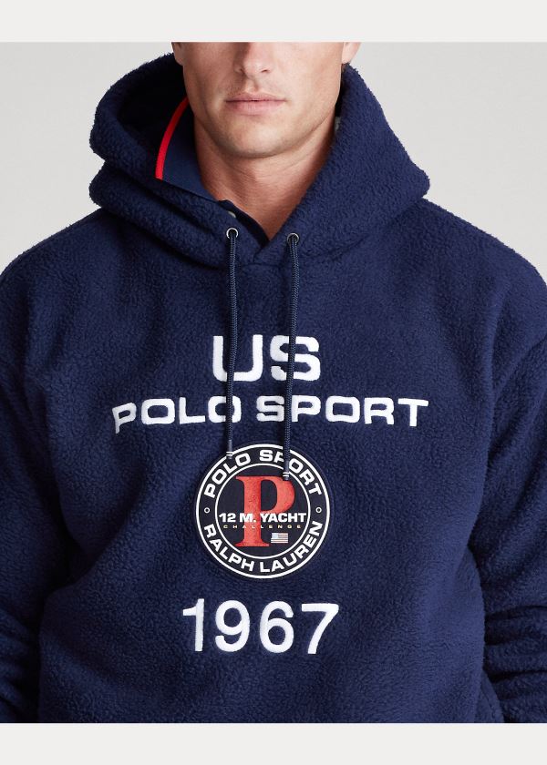 Ralph Lauren Polo Sportovní Fleece Hoodie Tmavě Blankyt | 0IwuTTqH