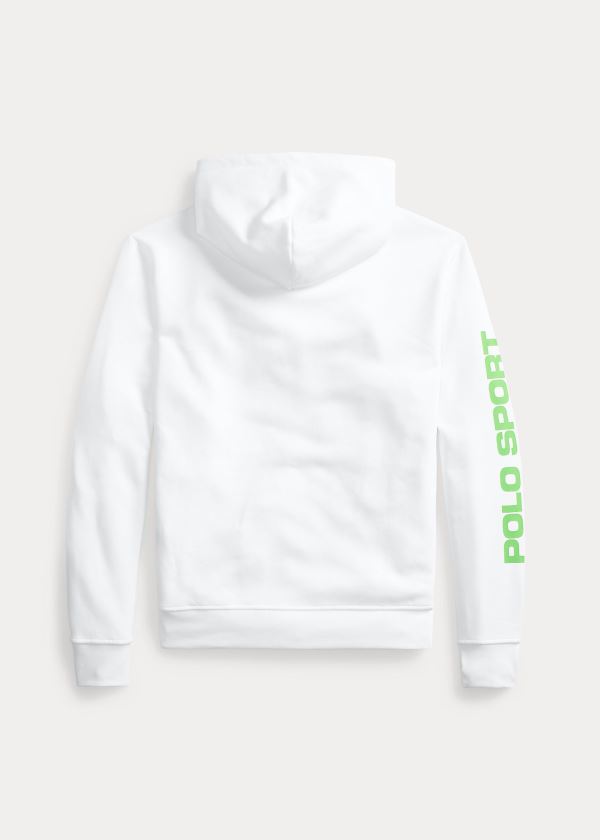 Ralph Lauren Polo Sportovní Fleece Hoodie Bílé | 4hKl2hsL