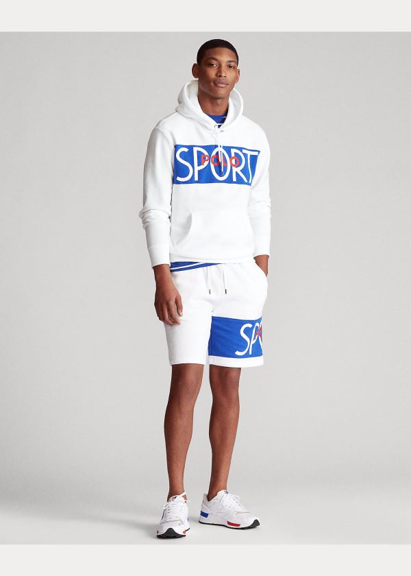 Ralph Lauren Polo Sportovní Fleece Hoodie Bílé | Wkpb4ce3