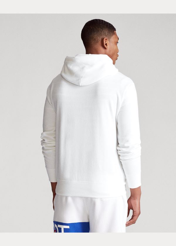 Ralph Lauren Polo Sportovní Fleece Hoodie Bílé | Wkpb4ce3