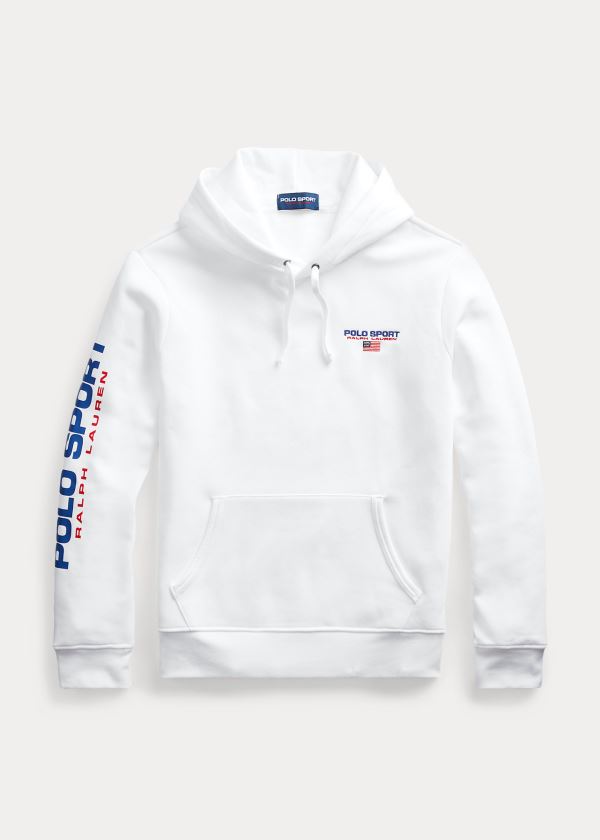 Ralph Lauren Polo Sportovní Fleece Hoodie Bílé | fALXt3rh