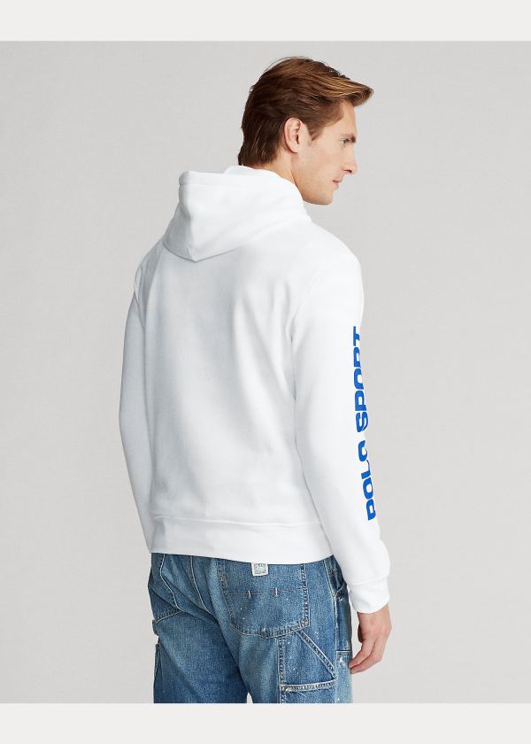 Ralph Lauren Polo Sportovní Fleece Hoodie Bílé | fALXt3rh