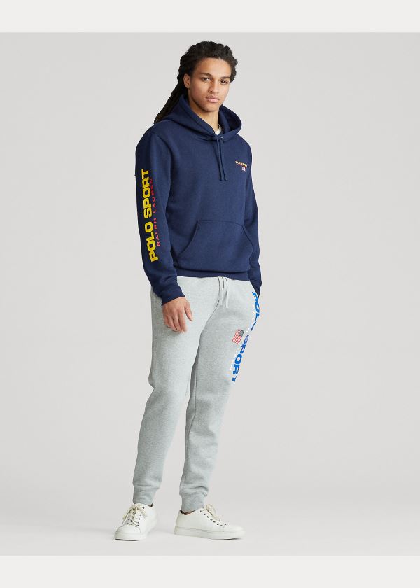 Ralph Lauren Polo Sportovní Fleece Hoodie Tmavě Blankyt | qHVvh9HB
