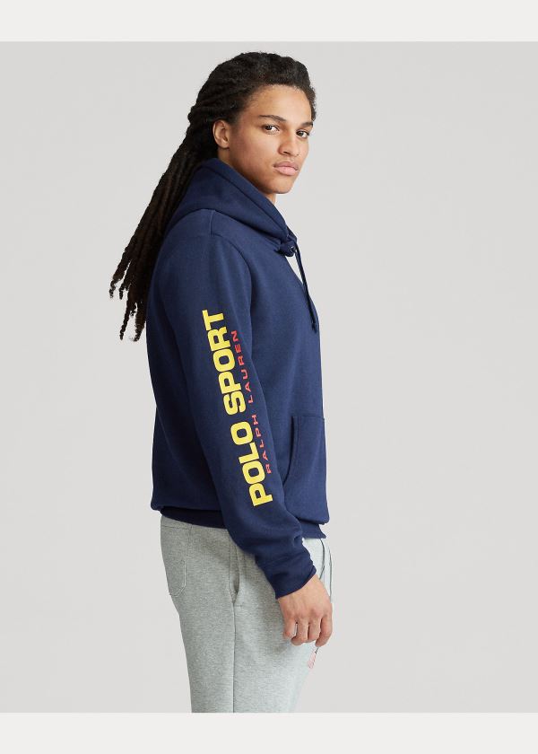 Ralph Lauren Polo Sportovní Fleece Hoodie Tmavě Blankyt | qHVvh9HB