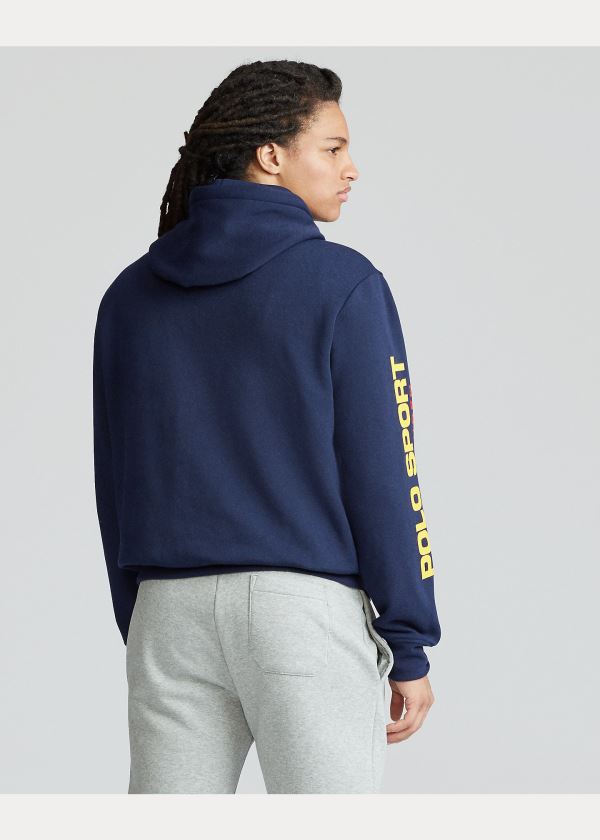 Ralph Lauren Polo Sportovní Fleece Hoodie Tmavě Blankyt | qHVvh9HB