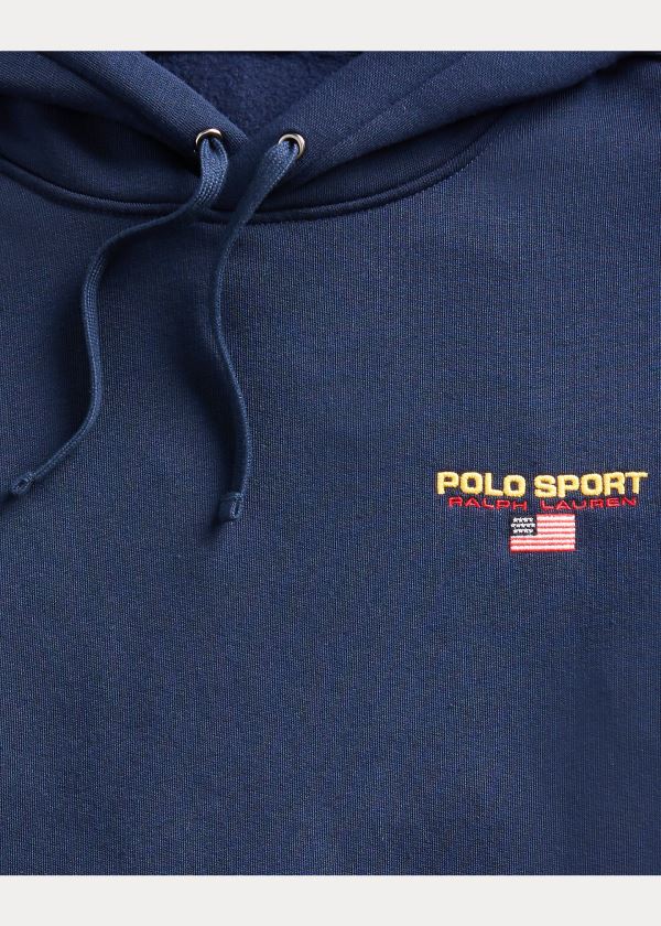 Ralph Lauren Polo Sportovní Fleece Hoodie Tmavě Blankyt | qHVvh9HB