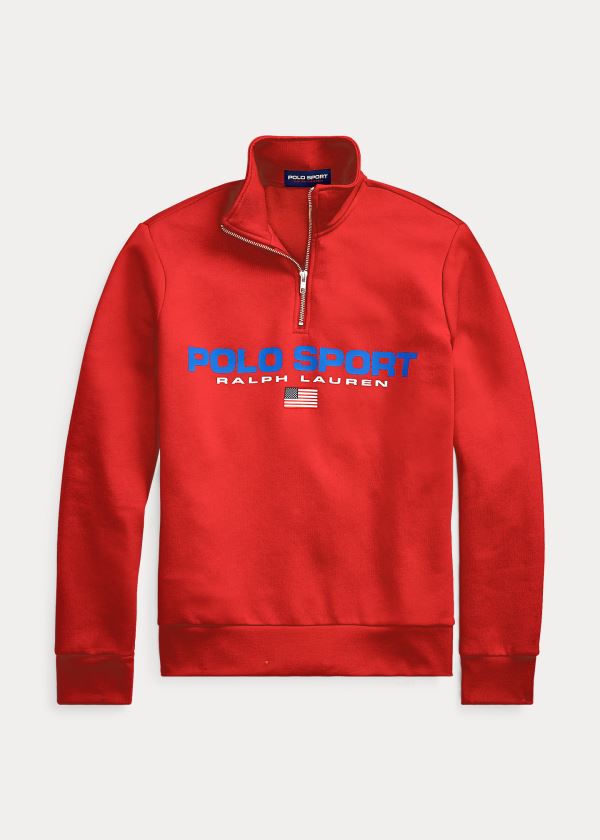 Ralph Lauren Polo Sportovní Fleece Sweatshirt Červené | KNCoTejz