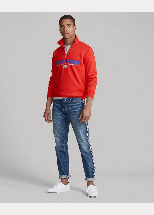 Ralph Lauren Polo Sportovní Fleece Sweatshirt Červené | KNCoTejz