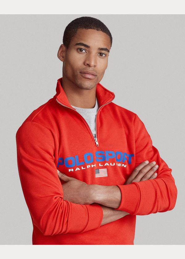 Ralph Lauren Polo Sportovní Fleece Sweatshirt Červené | KNCoTejz