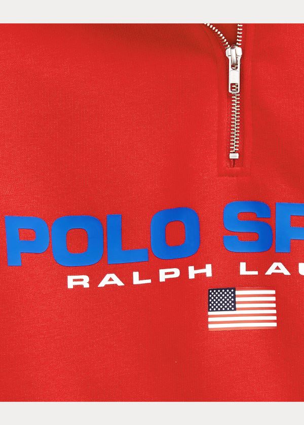 Ralph Lauren Polo Sportovní Fleece Sweatshirt Červené | KNCoTejz
