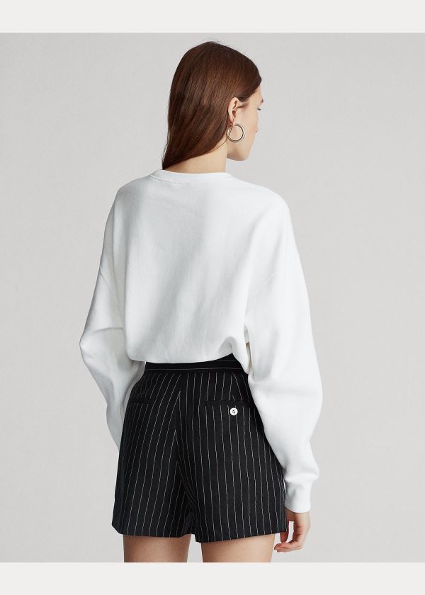 Ralph Lauren Polo Sportovní Fleece Sweatshirt Bílé | REIiEjFo