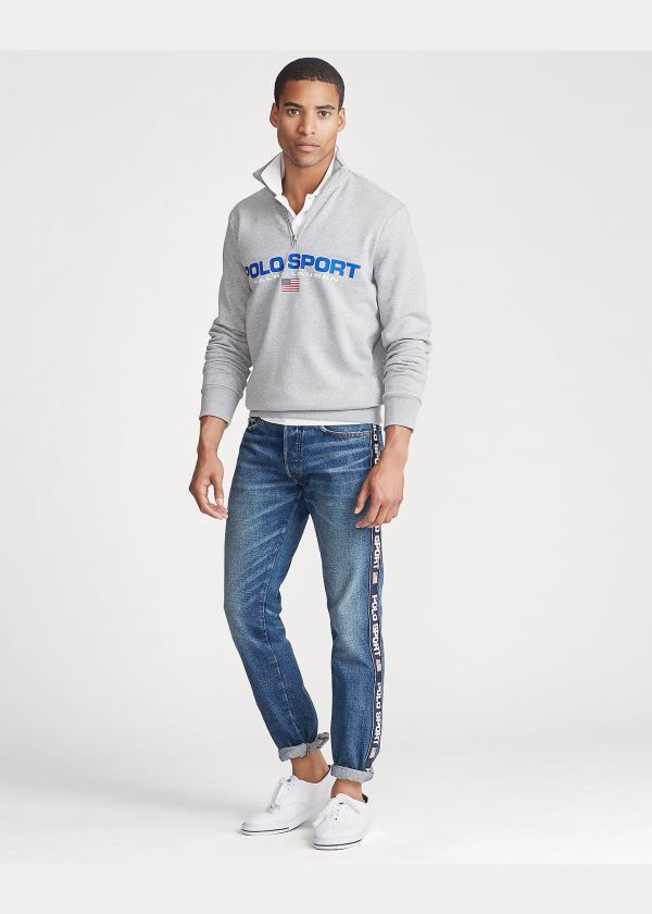 Ralph Lauren Polo Sportovní Fleece Sweatshirt Šedé | f1vs4xS9