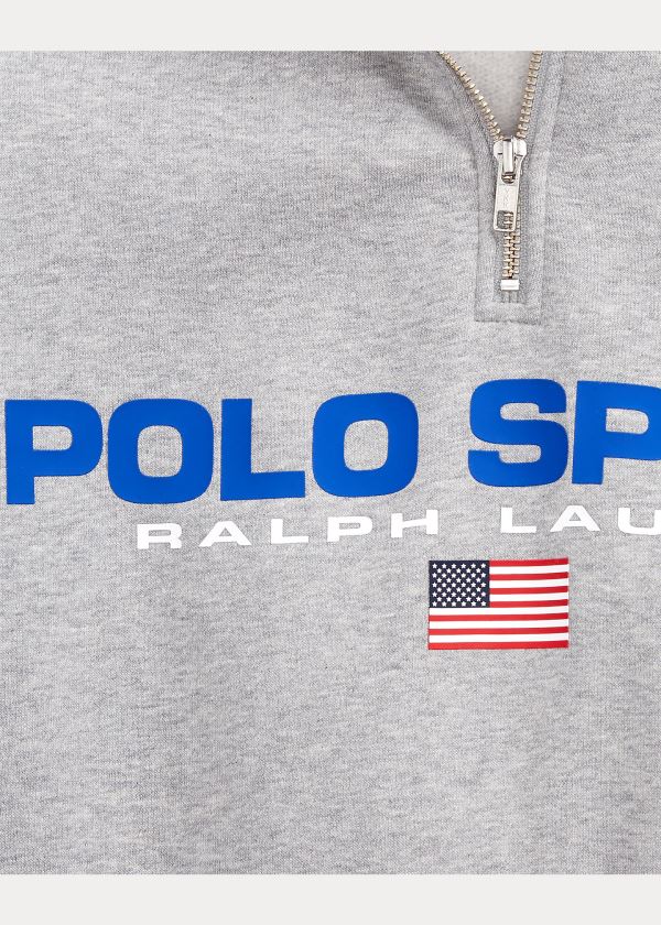 Ralph Lauren Polo Sportovní Fleece Sweatshirt Šedé | f1vs4xS9