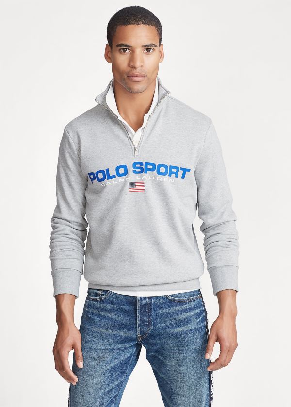 Ralph Lauren Polo Sportovní Fleece Sweatshirt Šedé | f1vs4xS9