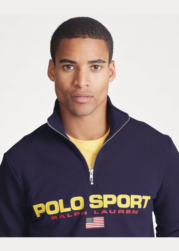 Ralph Lauren Polo Sportovní Fleece Sweatshirt Tmavě Blankyt | gHAHIQEc