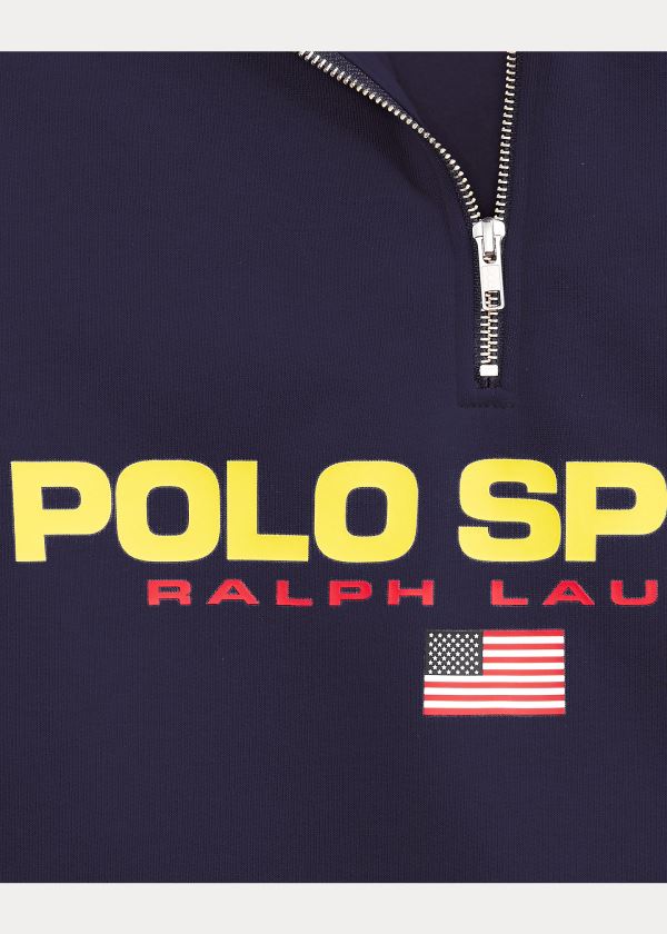 Ralph Lauren Polo Sportovní Fleece Sweatshirt Tmavě Blankyt | gHAHIQEc