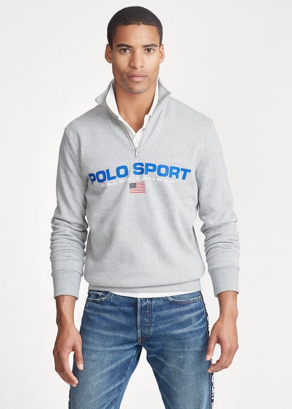 Ralph Lauren Polo Sportovní Fleece Sweatshirt Šedé | uVAwdyEy