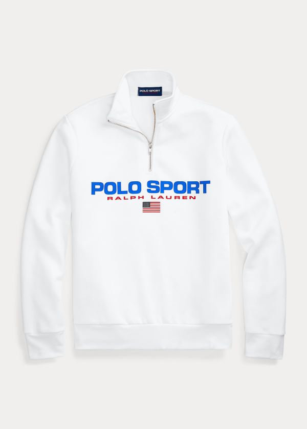 Ralph Lauren Polo Sportovní Fleece Sweatshirt Bílé | w7yc0hkb
