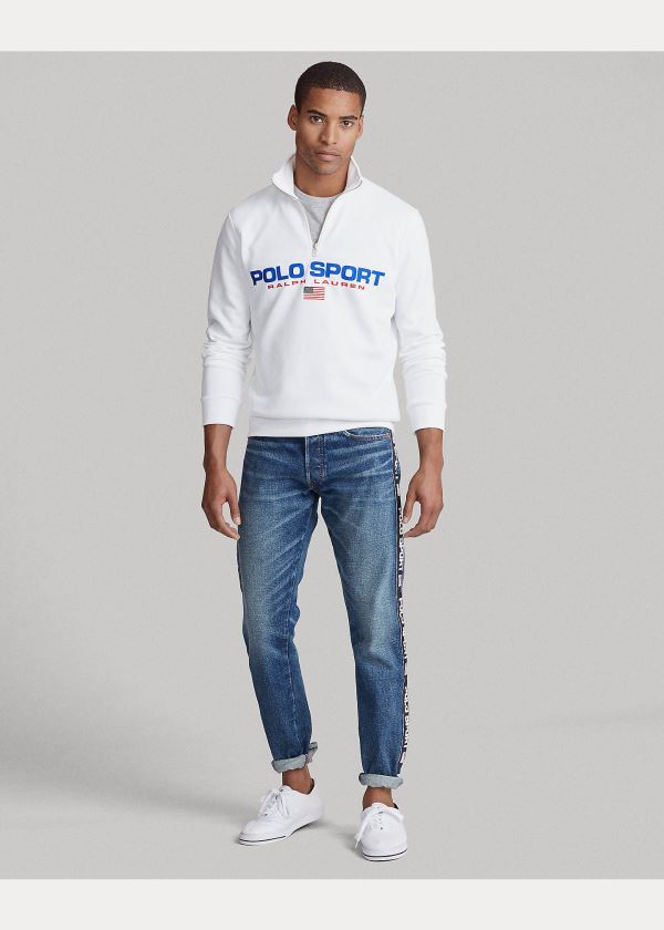 Ralph Lauren Polo Sportovní Fleece Sweatshirt Bílé | w7yc0hkb