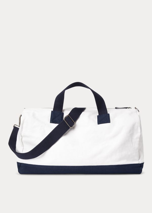 Ralph Lauren Polo Sportovní Platene Duffel Bag Bílé Tmavě Blankyt | nsYf1a09