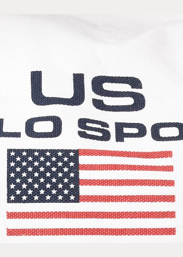 Ralph Lauren Polo Sportovní Platene Duffel Bag Bílé Tmavě Blankyt | nsYf1a09