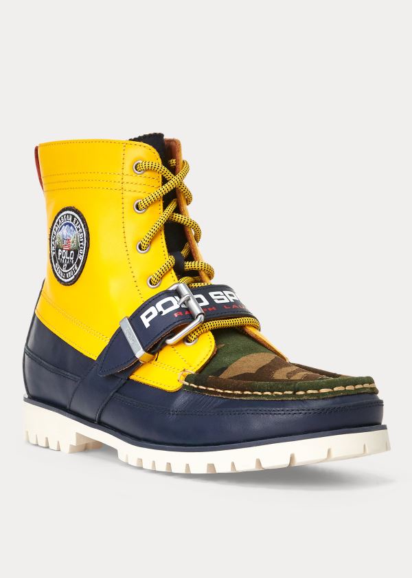 Ralph Lauren Polo Sportovní Ranger Boot Žluté Tmavě Blankyt Viacfarebný | 8eC0pu05