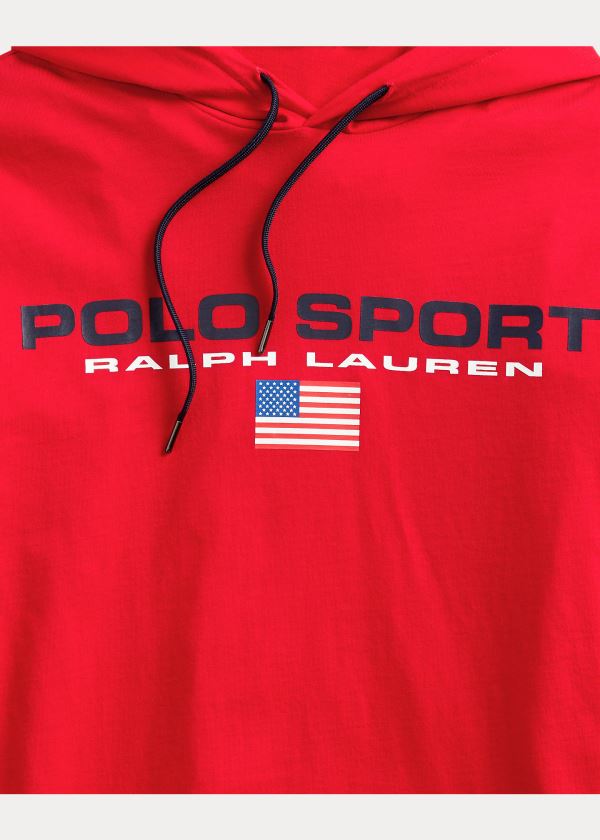 Ralph Lauren Polo Sportovní S Kapucí T-Shirt Červené | 6SyIFPQv