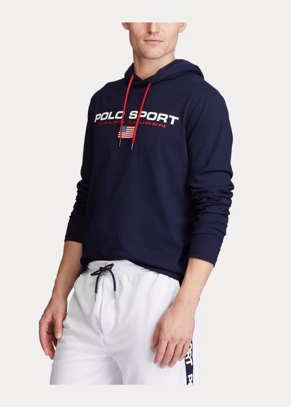 Ralph Lauren Polo Sportovní S Kapucí T-Shirt Tmavě Blankyt | wcYK95Kb
