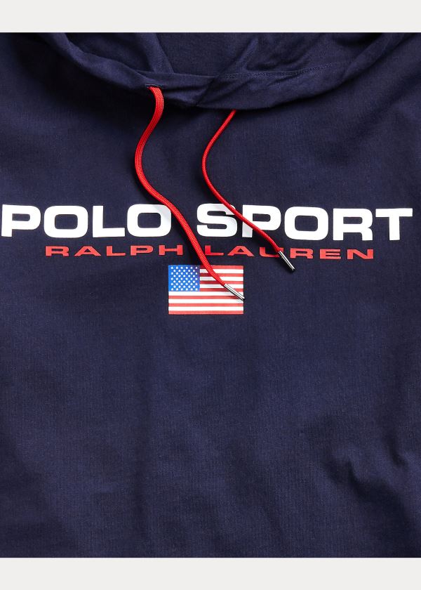 Ralph Lauren Polo Sportovní S Kapucí T-Shirt Tmavě Blankyt | wcYK95Kb