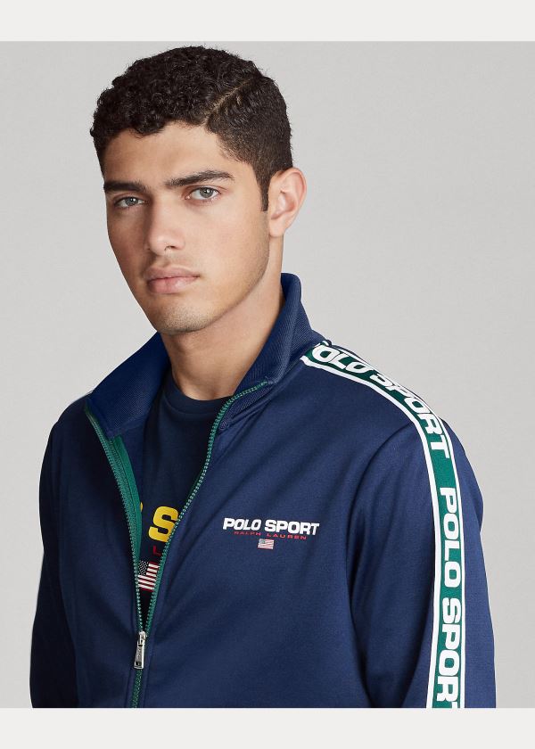 Ralph Lauren Polo Sportovní Track Fleece Jacket Tmavě Blankyt | 2nUKZ8R4